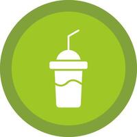 Milchshake Glyphe fällig Kreis Symbol Design vektor