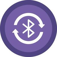 Bluetooth Glyphe fällig Kreis Symbol Design vektor