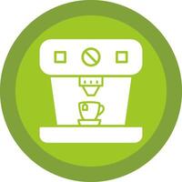 Kaffee Maschine Glyphe fällig Kreis Symbol Design vektor