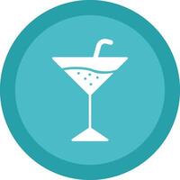 Martini Glyphe fällig Kreis Symbol Design vektor