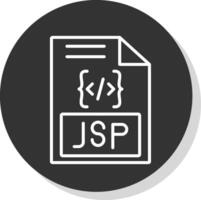 jsp Glyphe fällig Kreis Symbol Design vektor