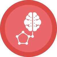 künstlich Intelligenz Glyphe fällig Kreis Symbol Design vektor