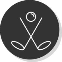 Golf Glyphe fällig Kreis Symbol Design vektor