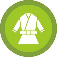 kimono glyf på grund av cirkel ikon design vektor