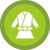 Kimono Glyphe fällig Kreis Symbol Design vektor