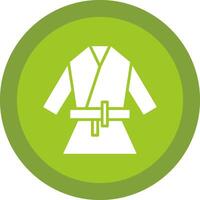 kimono glyf på grund av cirkel ikon design vektor