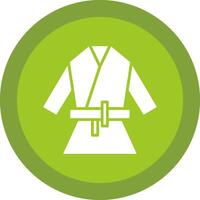 Kimono Glyphe fällig Kreis Symbol Design vektor