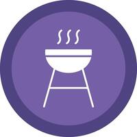 Grill Glyphe fällig Kreis Symbol Design vektor