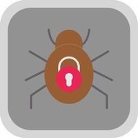 säkerhet insekt platt runda hörn ikon design vektor