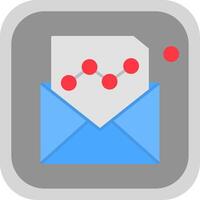 Email Marketing eben runden Ecke Symbol Design vektor