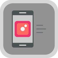 mobil app platt runda hörn ikon design vektor