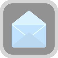 Mail eben runden Ecke Symbol Design vektor