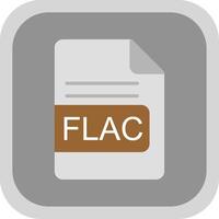 flac Datei Format eben runden Ecke Symbol Design vektor