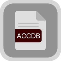 accdb fil formatera platt runda hörn ikon design vektor