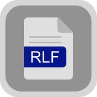 rf Datei Format eben runden Ecke Symbol Design vektor