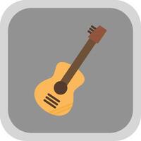 gitarr platt runda hörn ikon design vektor