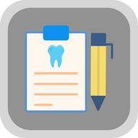 Dental Bericht eben runden Ecke Symbol Design vektor