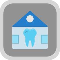 dental klinik platt runda hörn ikon design vektor