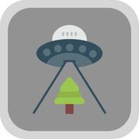 UFO eben runden Ecke Symbol Design vektor