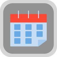 Kalender eben runden Ecke Symbol Design vektor