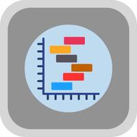 Mücke Diagramm eben runden Ecke Symbol Design vektor