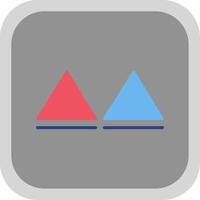 trianglar platt runda hörn ikon design vektor