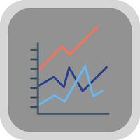 Linie Kreis multi Kreis Graph eben runden Ecke Symbol Design vektor