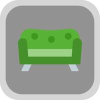 Sofa eben runden Ecke Symbol Design vektor