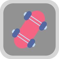 Skateboard eben runden Ecke Symbol Design vektor