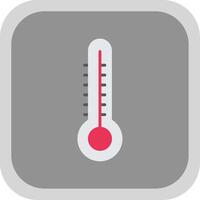 Thermometer eben runden Ecke Symbol Design vektor