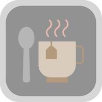 Kaffee Tasse eben runden Ecke Symbol Design vektor