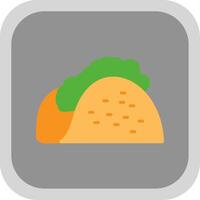 taco platt runda hörn ikon design vektor