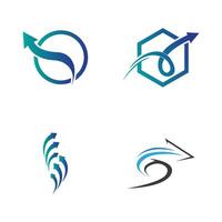 samling av elegant enkel logotyper och pil symboler illustration vektor