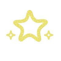 Gold funkeln Sterne isoliert. golden funkeln Luxus Design Element einstellen isoliert auf Weiß. Gold Vorlage Star zum Banner, Karte, VIP, exklusiv, Zertifikat, Geschenk, Privileg, Gutschein, speichern, gegenwärtig. vektor