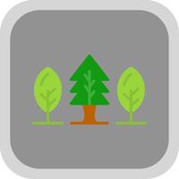 Wald eben runden Ecke Symbol Design vektor