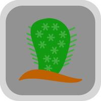 kaktus platt runda hörn ikon design vektor