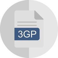 3gp Datei Format eben Rahmen Symbol Design vektor