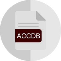 accdb fil formatera platt skala ikon design vektor