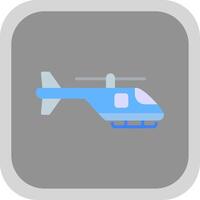 helikopter platt runda hörn ikon design vektor