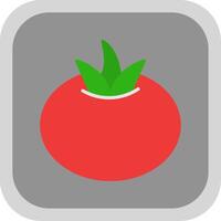 Tomate eben runden Ecke Symbol Design vektor