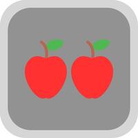 Apfel eben runden Ecke Symbol Design vektor