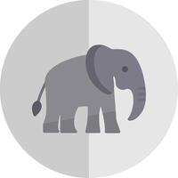 elefant platt skala ikon design vektor