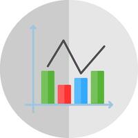 bar Diagram platt skala ikon design vektor