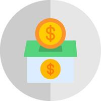 donation platt skala ikon design vektor