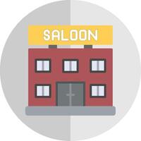 Saloon eben Rahmen Symbol Design vektor