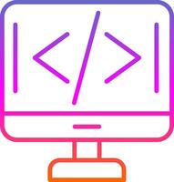 Programmierung Linie Gradient Symbol Design vektor
