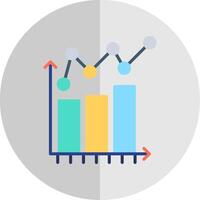 bar Diagram platt skala ikon design vektor