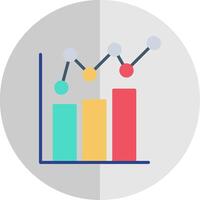 bar Diagram platt skala ikon design vektor