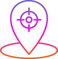 geo Targeting Linie Gradient Symbol Design vektor