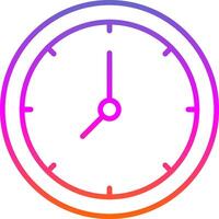 Uhr Linie Gradient Symbol Design vektor